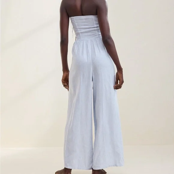 Aerie Smocked Strapless Jumpsuit - Picture 3 of 9